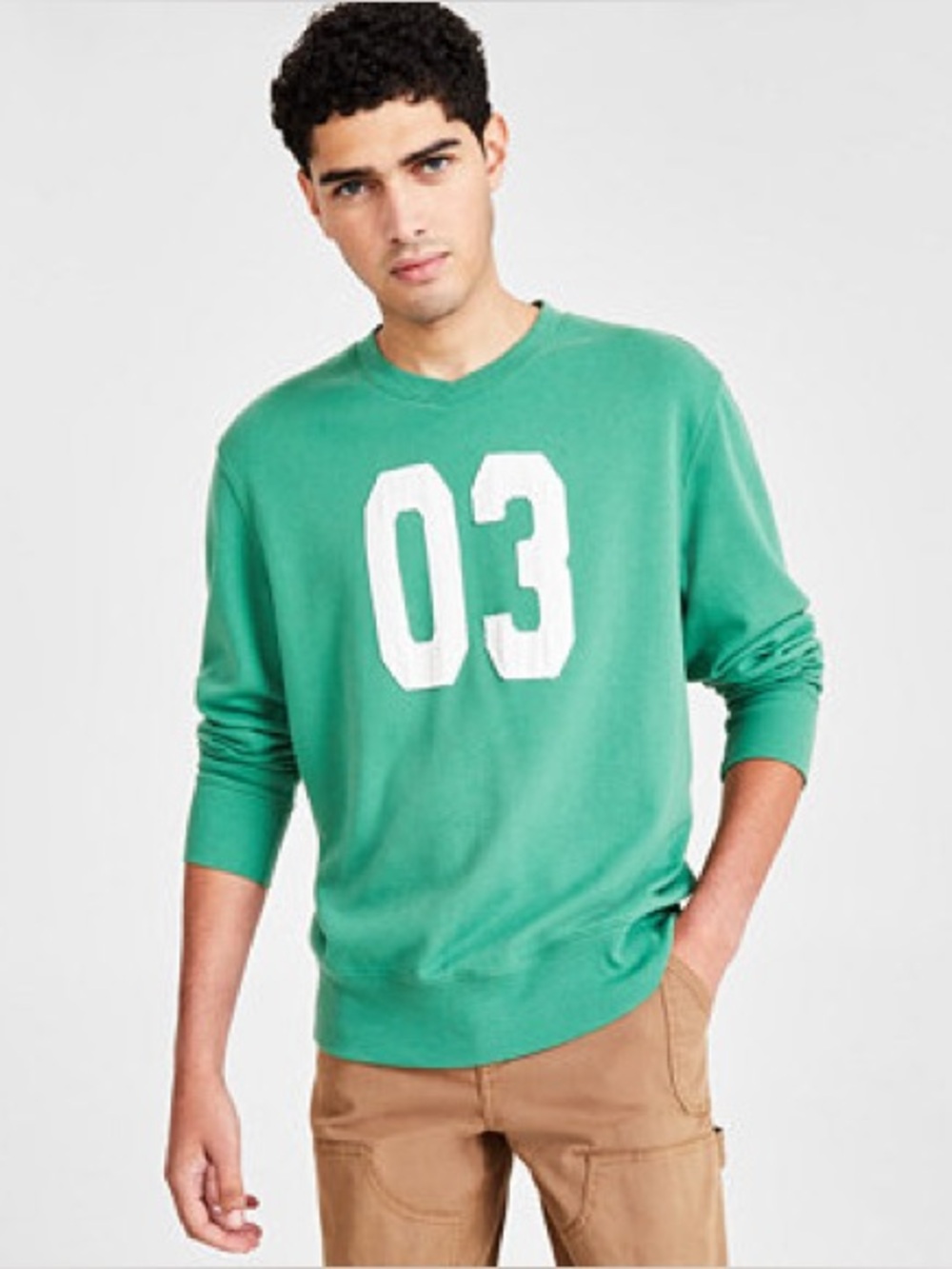 Sun + Stone Varsity Crewneck Sweater